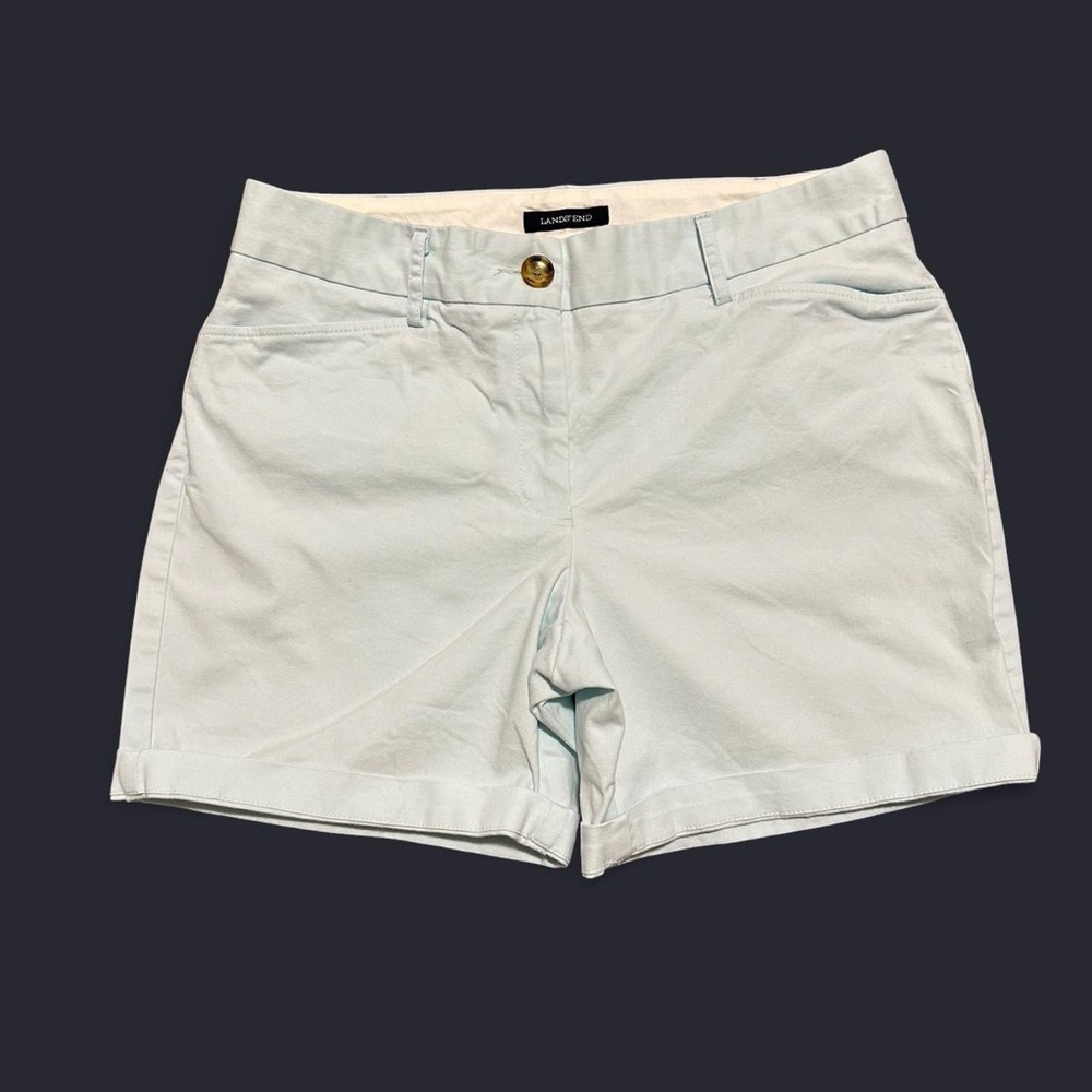 Lands' End Mid-Rise 6" Chino Shorts Size 8
